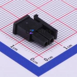 P3025-2*1-BK Housing (Wire-to-Board / Wire-to-Wire) P=3mm Connector ( Jack Structure: 2x1P )( Pitch: 3mm )( Row Spacing: 3mm ) - Product Image 2