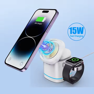 Regalos <span class=keywords><strong>para</strong></span> novio Trend Portable Vertical 15W Stand 3 en <span class=keywords><strong>1</strong></span> Cargador magnético <span class=keywords><strong>para</strong></span> teléfonos móviles Apple Auriculares Relojes - Product Image 2