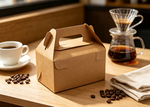 Eco-Friendly Recyclable High-End Natural Kraft Paper Square Box Woven Handles Fixed Metal Rivets Sturdy Load Bearing Four-Color - Product Image 2