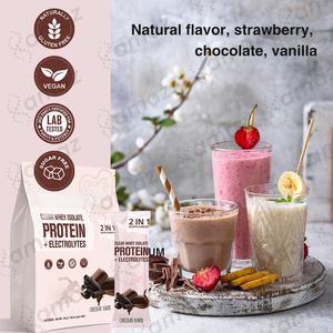 Protéine Isolat de Lactosérum Transparente Marque Blanche <span class=keywords><strong>Sans</strong></span> <span class=keywords><strong>Lactose</strong></span> <span class=keywords><strong>Sans</strong></span> <span class=keywords><strong>Gluten</strong></span> Saveur Naturelle Punch Tropical 20g Poudre Protéinée - Product Image 3