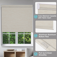 Gran oferta de persianas enrollables opacas para ventanas inalámbricas, persianas enrollables de tela, Persianas con aislamiento térmico para el dormitorio del hogar.