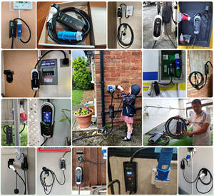 Pengisi daya portabel Model E, EVSE 16A 32A 3.6KW 7KW 11KW 22KW tipe 2 GB/T tipe 1 NACS Level 2 pengisi daya mobil 6A sampai 32A - Product Image 5