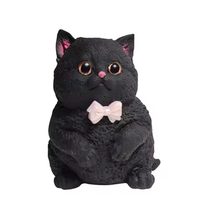 Jouets en TPR personnalisés, mignons et doux, en forme de chat noir, jouets à presser pour soulager le stress et l'anxiété - Product Image 4