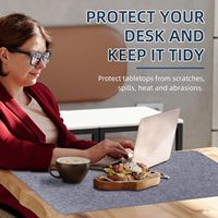 Tapis de protection de bureau en feutre recyclable extra large pour ordinateur portable et clavier, vente en gros