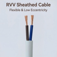 Cable RVV Ignífugo y Duradero con Núcleo de Cobre para Cableado Automotriz y de Edificios, Aislamiento de PVC de Alta Seguridad para Energía Residencial