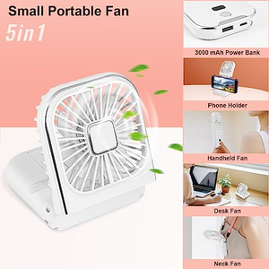 Multi-functional <b>Handheld</b> Refrigeration Neck <b>Fan</b>-Portable Rechargeable USB <b>Fan</b> for Outdoor Household Hotel Use Foldable English - Product Image 3