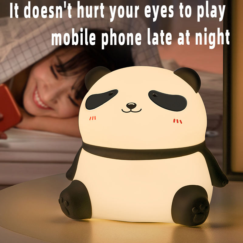 Cute Healing Panda LED Lamp with Soft Restful Light for Children Room and Peaceful Nights Touch Light