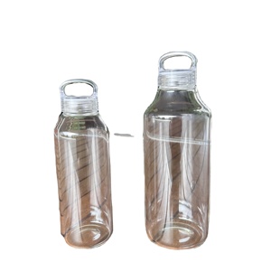 Botella de Agua de Vidrio de Borosilicato, Forma Redonda, Gruesa, Libre de BPA, 350ml 500ml 900ml, con Tapa y Asa Portátil para Leche y Bebidas - Product Image 2