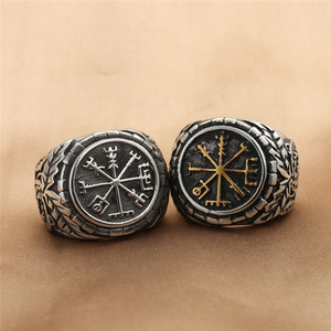 Anillo de Plata Tibetana con Diseño de Copo de Nieve para Hombre, Estilo Geométrico Retro Punk, Joyería para Regalo - Product Image 1