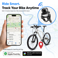 Timbre para Bicicleta MiLi para Rastreador MiTag, Montaje Oculto, Compatible con Apple Find My y Google Find My Device, Resistente al Agua IPX67, GPS Antirrobo para Bicicleta