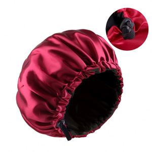 Bonnet en Satin de soie réglable de haute qualité pour femmes Style personnalisé Double couche bonnet de nuit pour l'extérieur et un usage quotidien quatre saisons - Product Image 4