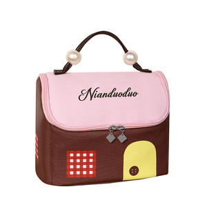 Bolsa de Maquillaje Nianduoduo Little House, Estuche Cosmético Portátil Impermeable de Gran Capacidad para Mujeres, Almacenamiento de Viaje - Product Image 5