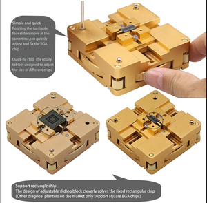 Mesa de Reballing Universal de Acero Inoxidable de 90x90mm con Kits de Plantillas de 37 Piezas para PS3 Xbox PS4 <span class=keywords><strong>Wii</strong></span> Consola Arcade Joystick - Product Image 6