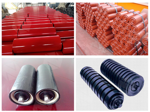 24 Inch Industriële Rubberen Band Transportband Hdpe Materiaal Voor Bulkbehandeling Beton Carry Kegel Looprol Rolsteun - Product Image 6