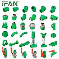 IFAN Usine Bonne Qualité PPR Tuyau Plomberie Vert PPR Tuyau Et Raccord Bouchon PPR Raccords