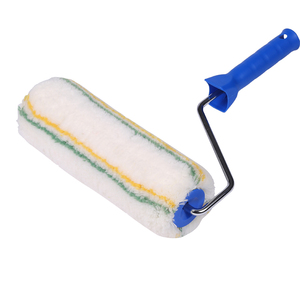 Rouleau de peinture industriel DIY de 10 pouces, haute qualité, rayures jaunes et vertes, en polyamide, personnalisable, support OEM, poils de 18 mm - Product Image 4