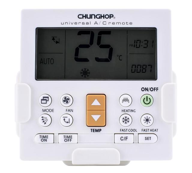 K-650E CHUNGHOP Universal Remote Control for air Conditioner with Wall Mounted LCD Display and LED Backlight