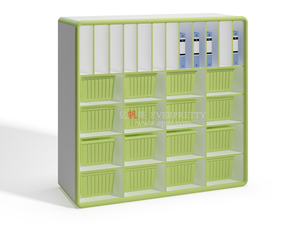 Mobiletto Moderno in Legno per Bambini con Contenitori e Organizzatore Giocattoli - Sicuro, Durevole e Multifunzionale per Aree Gioco Domestiche - Product Image 2