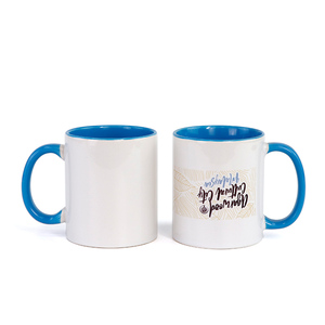 11oz Sublimation White <strong>Mug</strong> 330ml Top Grade Inner &amp; <strong>Handle</strong> Colourful Coffee Ceramic <strong>Mug</strong> <strong>With</strong> Coating Customized Logo Acceptable - Product Image 5