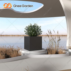 Jardinera Cuadrada de Acero Galvanizado para Decoración de Hogar y Jardín en Azoteas - Ligera y Duradera, Estilo Americano - Product Image 6