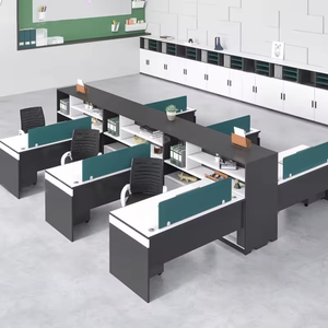 Particiones Modulares para Oficina, Escritorios para 2, 4 y 6 Personas, Estaciones de <span class=keywords><strong>Trabajo</strong></span> Modernas Tipo Cubículo, Mesas de <span class=keywords><strong>Trabajo</strong></span> a Precio Económico - Product Image 5