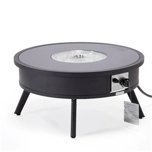 Mesa de <span class=keywords><strong>Chimenea</strong></span> a Gas con Estructura de Hierro con Recubrimiento en Polvo Negro, Portátil, Incluye Juego de Póker, Uso en Interiores/Exteriores - Product Image 4