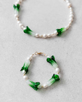 Perle d'eau douce à la mode et collier de perles d'imitation non-ternir élégant chou légumes bijoux pour femmes hommes