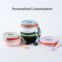 Porte-monnaie rond en silicone avec logo personnalisé, mini pochette de rangement pour écouteurs, étui portable pour clés
