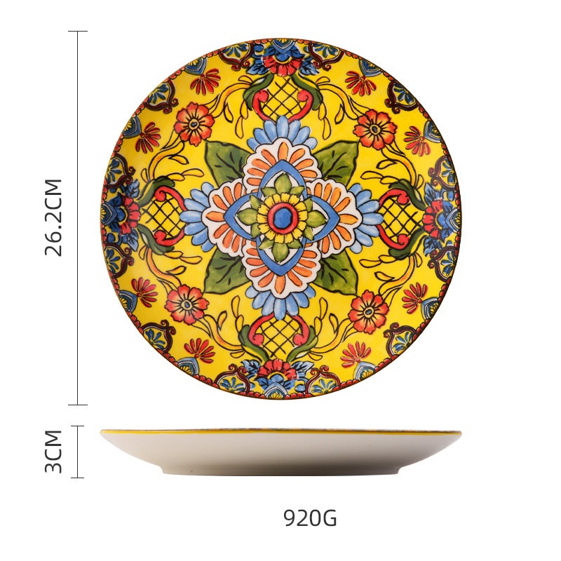 yellow 10.5 inch plate