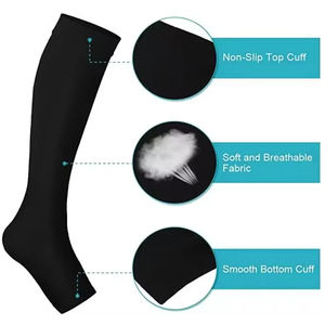 <span class=keywords><strong>Bas</strong></span> <span class=keywords><strong>de</strong></span> contention OEM personnalisés pour varices, 23-32 mmHg, socles médicaux jusqu'au genou pour soulager les douleurs aux jambes - Product Image 5