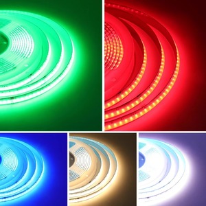 Tira de <span class=keywords><strong>LED</strong></span> COB <span class=keywords><strong>RGBW</strong></span>, 24V, 5M, 784LEDs/M, 12MM, 5 pines, RGB + 3000K, cinta que cambia de Color Blanco cálido, luces interiores - Product Image 3