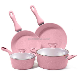 Juego de utensilios de cocina antiadherentes, ollas y sartenes antiadherentes de 13 piezas con recubrimiento de mármol de Triple capa, 100% PFOA, Free Stay Cool Touch <span class=keywords><strong>Han</strong></span> - Product Image 2