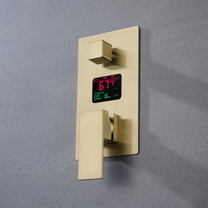 Dima-Juego de ducha LED, cabezal de ducha de cascada, grifo cuadrado termostático de alto flujo - Product Image 3