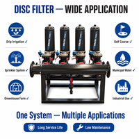 Filtro de Disco de Agua para Riego de Huertos, Viñedos y Granjas, Autolimpiante, Automático, Profesional, de Alta Presión (10 Bares)