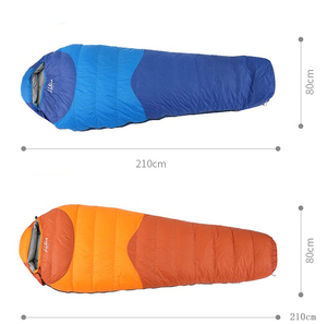 Nhà Máy Bán Buôn 4 Mùa Trọng Lượng Nhẹ Xách Tay Không Thấm Nước Cắm Trại Ngỗng Trắng Xuống Xác Ướp Túi Ngủ Với Nén Bao - Product Image 5