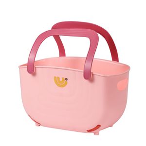 Dopamine Bath <b>Basket</b> Oval <b>Stackable</b> Plastic Storage <b>Basket</b> For Bathroom Neatening - Product Image 5