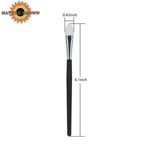 Pour appliquer la crème de fond de teint liquide ombres à paupières couleurs des lèvres avec sac pinceaux de maquillage en silicone professionnels 3 pièces - Product Image 2