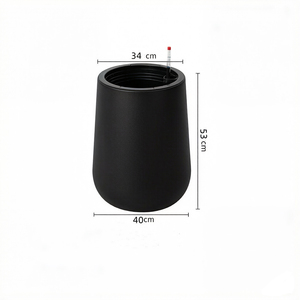 Jardinière auto-arrosante, plastique PP, moulage direct, design conique moderne. Convient pour la maison, le bureau et le jardin extérieur - Product Image 1