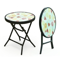 Table de camping ronde personnalisée, bar mobile portable et table de cuisine de camping, table à cocktails pour événements et fêtes, table pliable