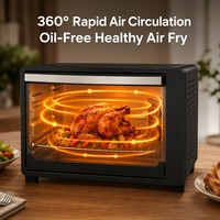 Four électrique à convection haute efficacité 48L avec contrôle tactile et menu, idéal pour la cuisson à domicile