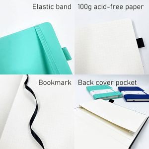 A5 Hardcover Notebook with Elastic Band, Dotted <b>Journal</b> <b>Planner</b> for Office, Business and Student Note Taking - Product Image 4