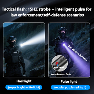 Lampe torche tactique étanche IP65 anti-chute : 1000 lumens avec stroboscope d'urgence pour le sauvetage, le camping, la randonnée - Product Image 3