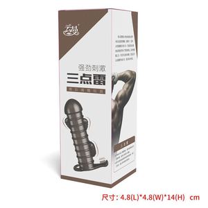 Cloudman Crystal Set Three Point Lightning <b>TPE</b> Penis Ring Set For Adult Stimulation - Product Image 2
