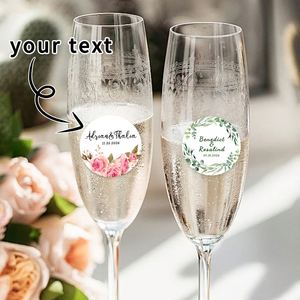 Autocollants personnalisés avec nom, date et logo, étiquettes rondes imperméables pour les sacs cadeaux de mariage, les enveloppes, les bouteilles de vin, les cadeaux de fête - Product Image 4