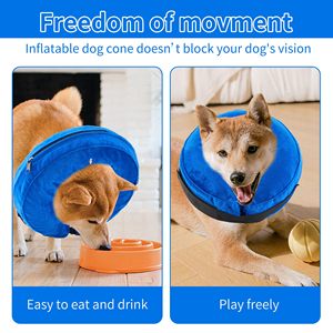 Collarín Inflable de Tela Suave para Mascotas, con Cintas, Ecológico, para Calmar Perros y Gatos, Venta al Por Mayor - Product Image 2