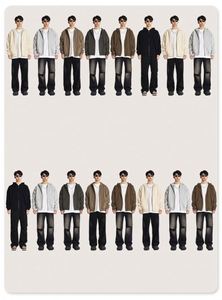 H5417 New Arrivals Custom Heavyweight 420g <b>Fleece</b> <b>Liner</b> Zipper Hoodies Plain Oversized Zip up Hoodies - Product Image 6