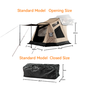 <span class=keywords><strong>Tente</strong></span> <span class=keywords><strong>de</strong></span> camping sur <span class=keywords><strong>toit</strong></span> <span class=keywords><strong>de</strong></span> voiture Ada Overland, type étendu, design moderne avec cheminée, imperméable - Product Image 3