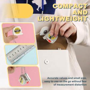 <b>Heavy</b> <b>Duty</b> 3ft Keychain Tape Measure Metal Case Retractable Steel Blade Imperial Inch Small Measuring <b>Tool</b> for Construction - Product Image 6