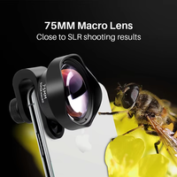 Objectif macro Ulanzi 75 mm 10x, mise au point manuelle, objectif optique universel pour iPhone 15/14/13/12 et Android