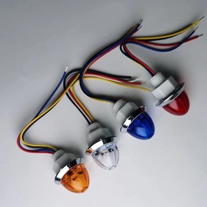 <span class=keywords><strong>Feu</strong></span> <span class=keywords><strong>de</strong></span> <span class=keywords><strong>position</strong></span> latéral pour camion, type LED Pastèque, bicolore clignotant, avec lentille en plastique scellée, 5W, 12V à 24V - Product Image 2